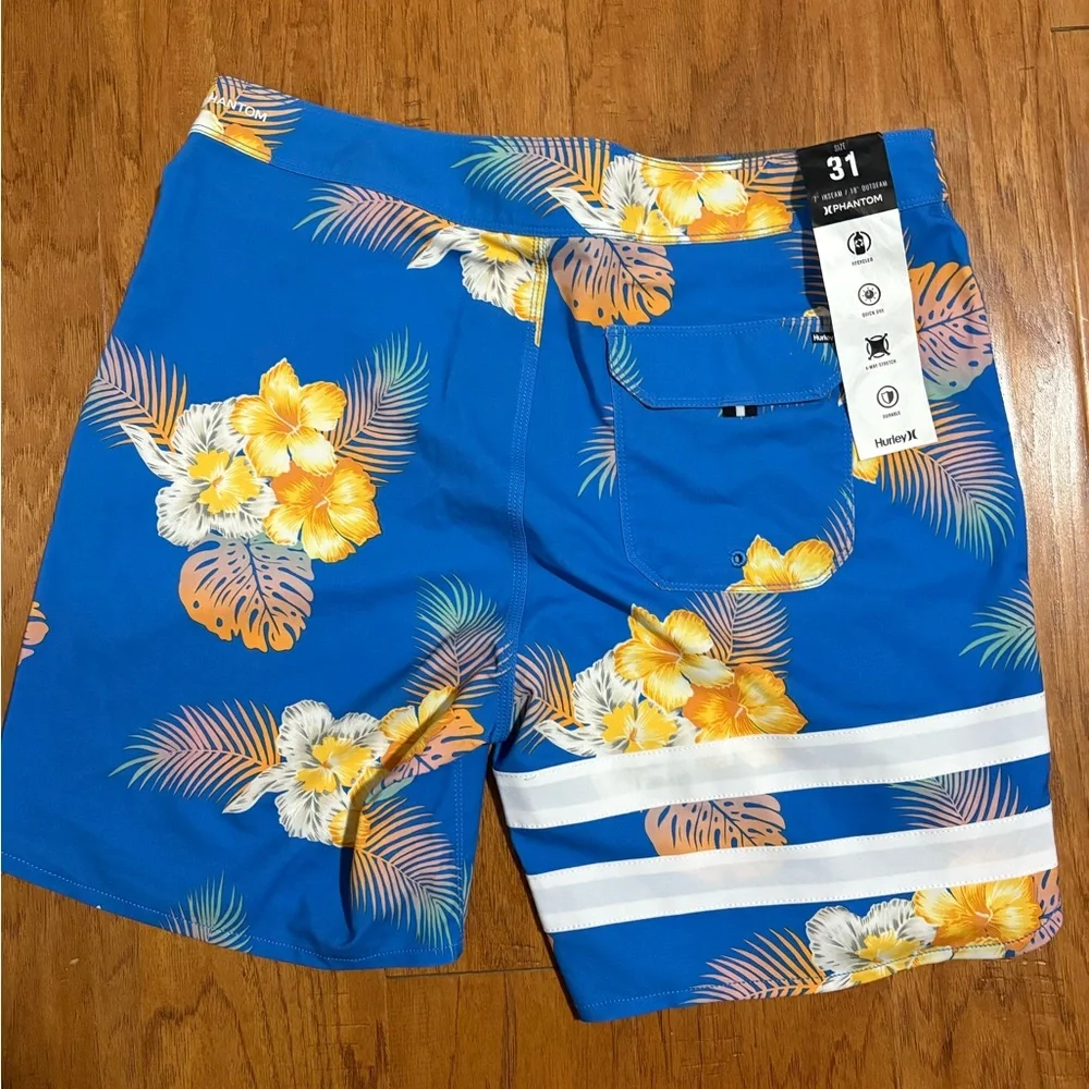 Hurley Men's Blue Board Shorts - Picture 1 of 4